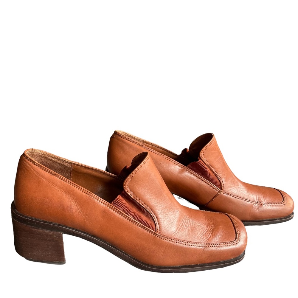 Steve Madden Brown Leather Upper Squares Toe Shoes Size:8